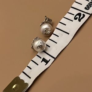 NEW SILVER TOUS BEAR EARRINGS WITH PEARLS mini
